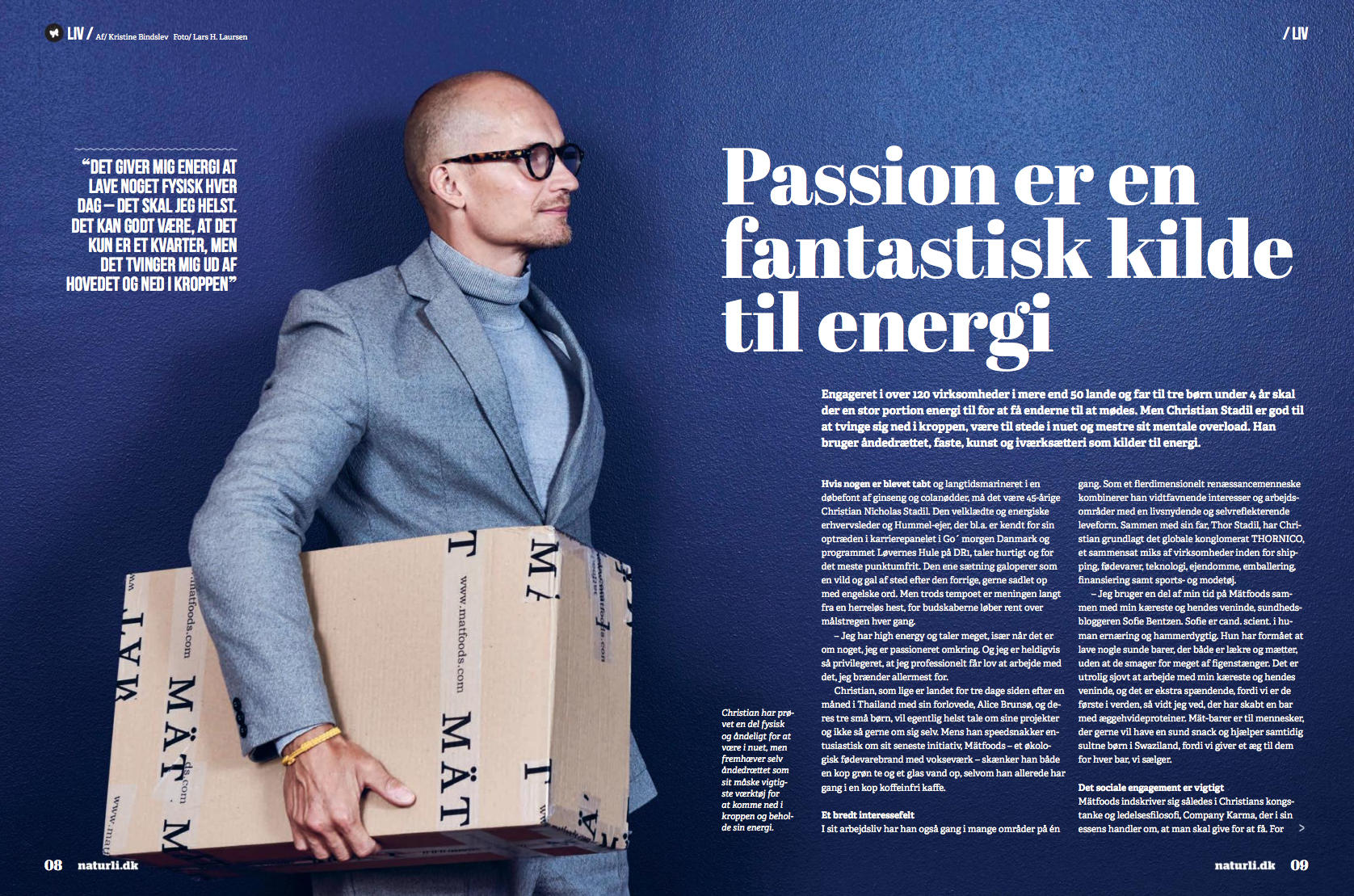 Christian Nicholas Stadil, iværksætter og erhvervsmand : Magasinet Naturli : Lars H. Laursen 